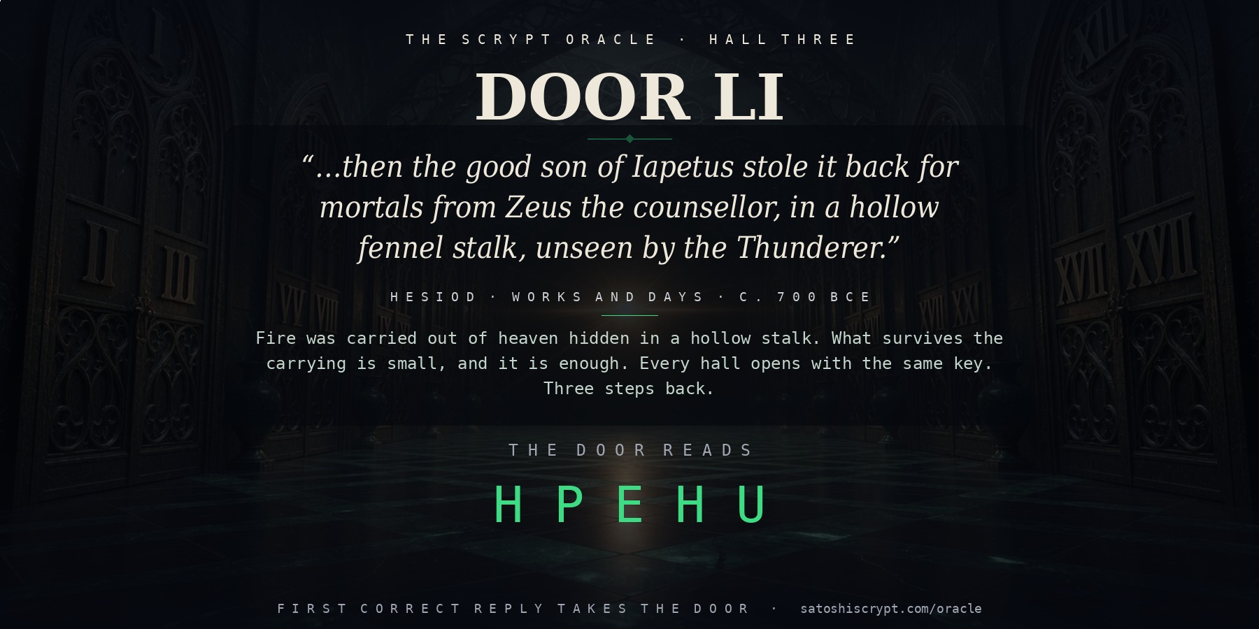 The Scrypt Oracle — Door LI