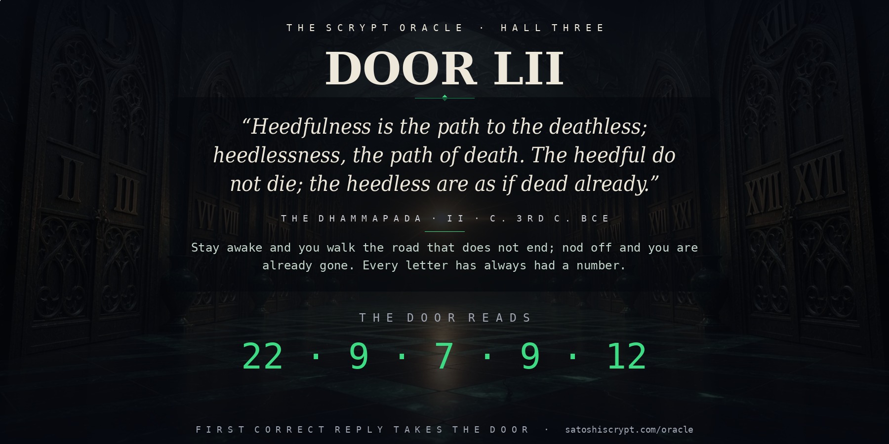 The Scrypt Oracle — Door LII