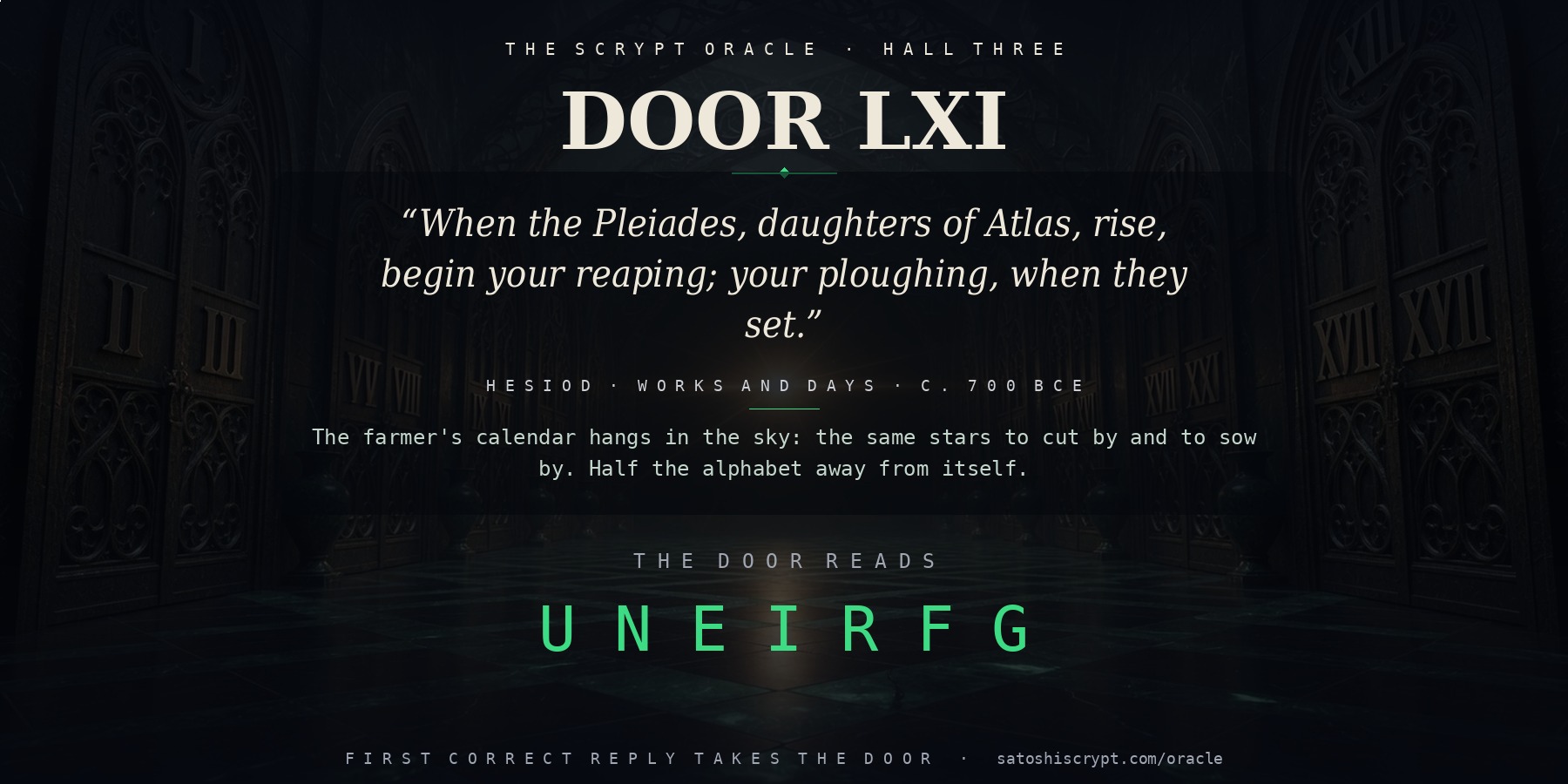 The Scrypt Oracle — Door LXI