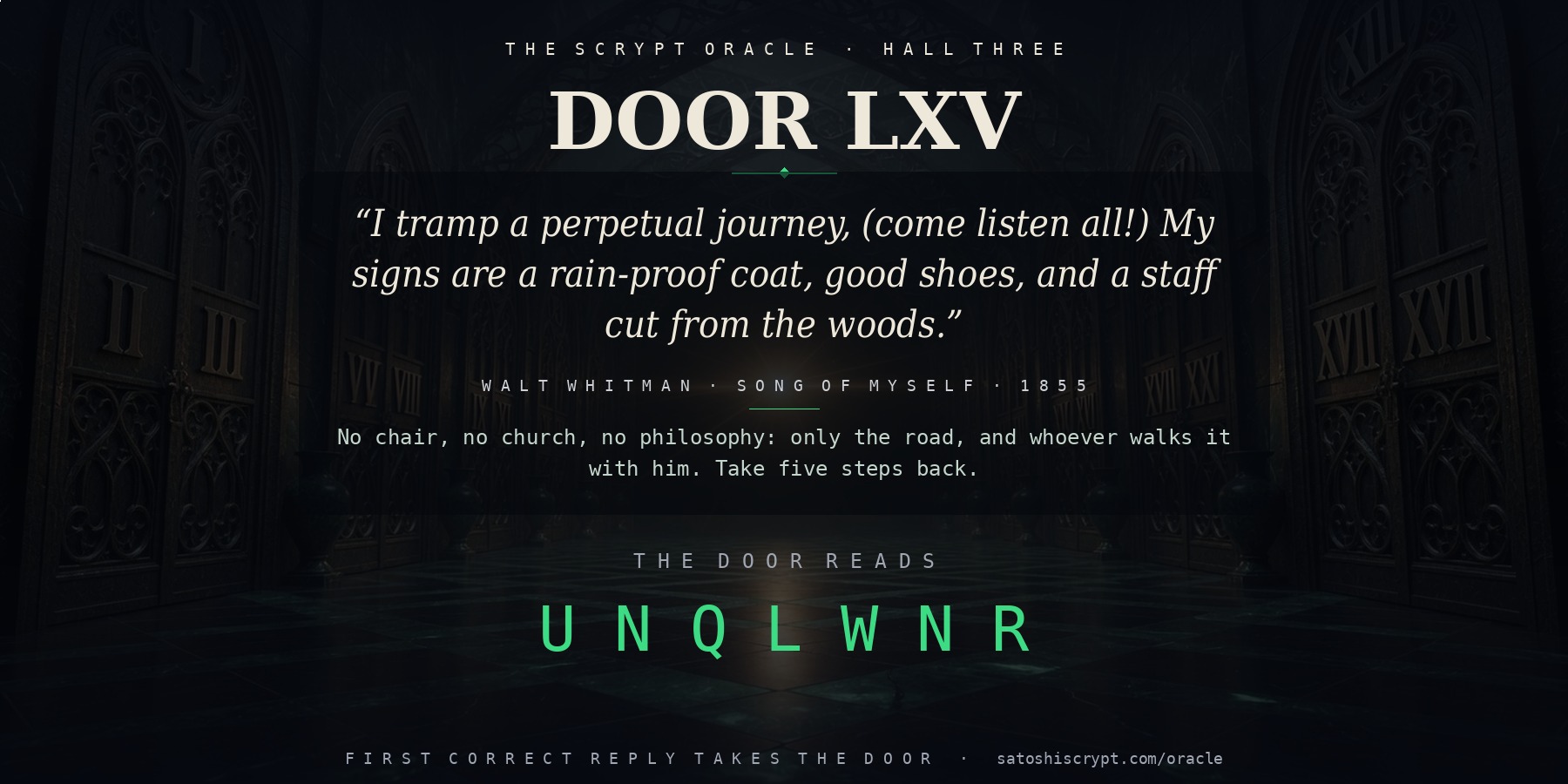 The Scrypt Oracle — Door LXV