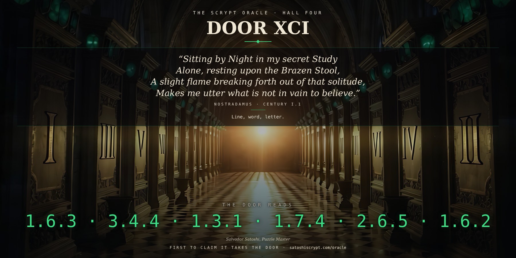 The Scrypt Oracle — Door XCI
