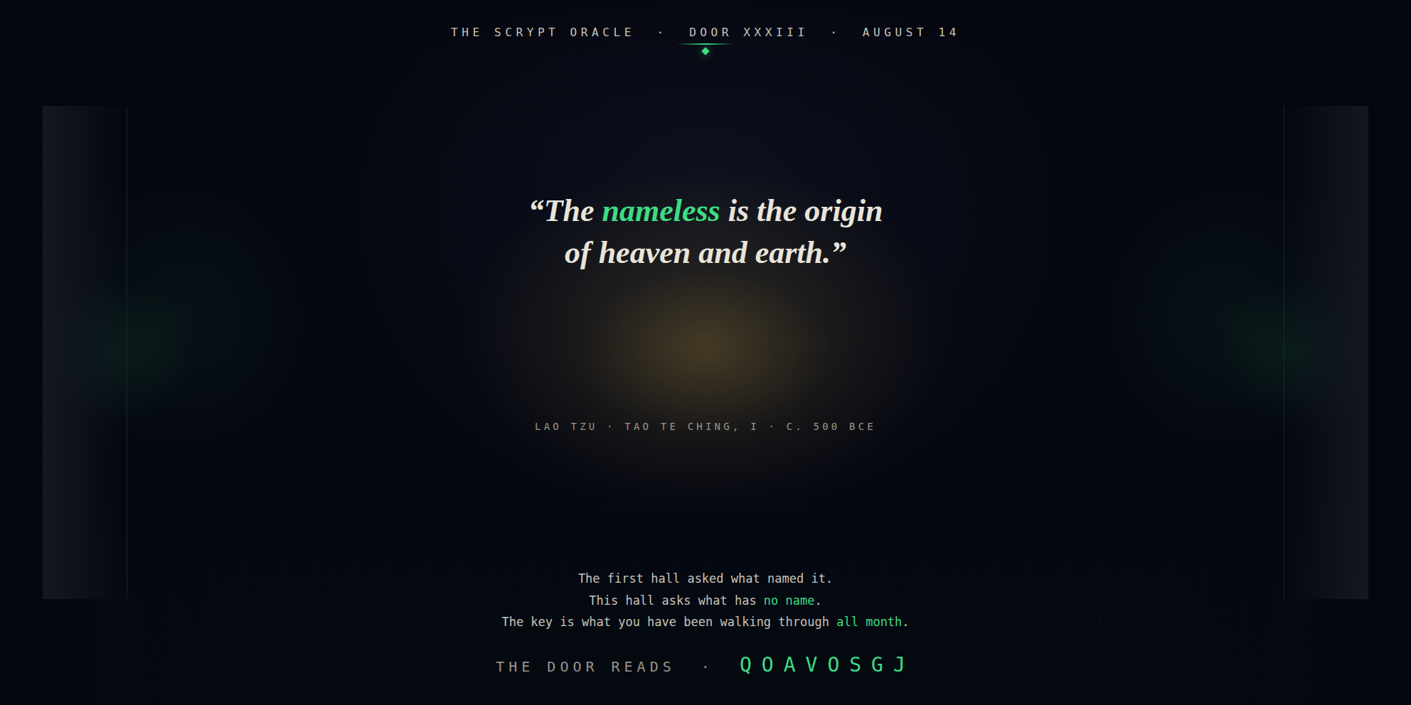 The Scrypt Oracle — Door XXXIII